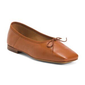 MANSUR GAVRIEL Made In Portugal Leather Square Toe Ballerina Flats NWT